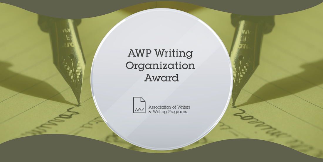 Image with the words Writing Organization Award.