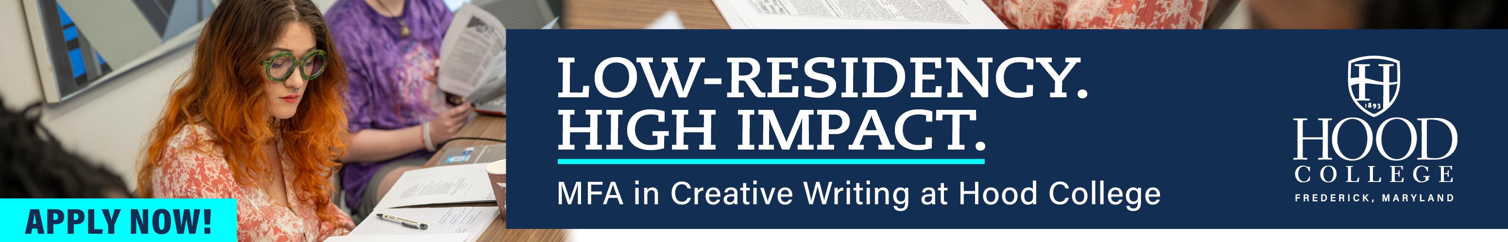 Advertisement: Hood College, MFA in Creative Writing