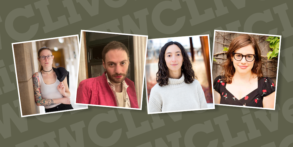 Headshots of TWC Live! participants against an olive-green background
